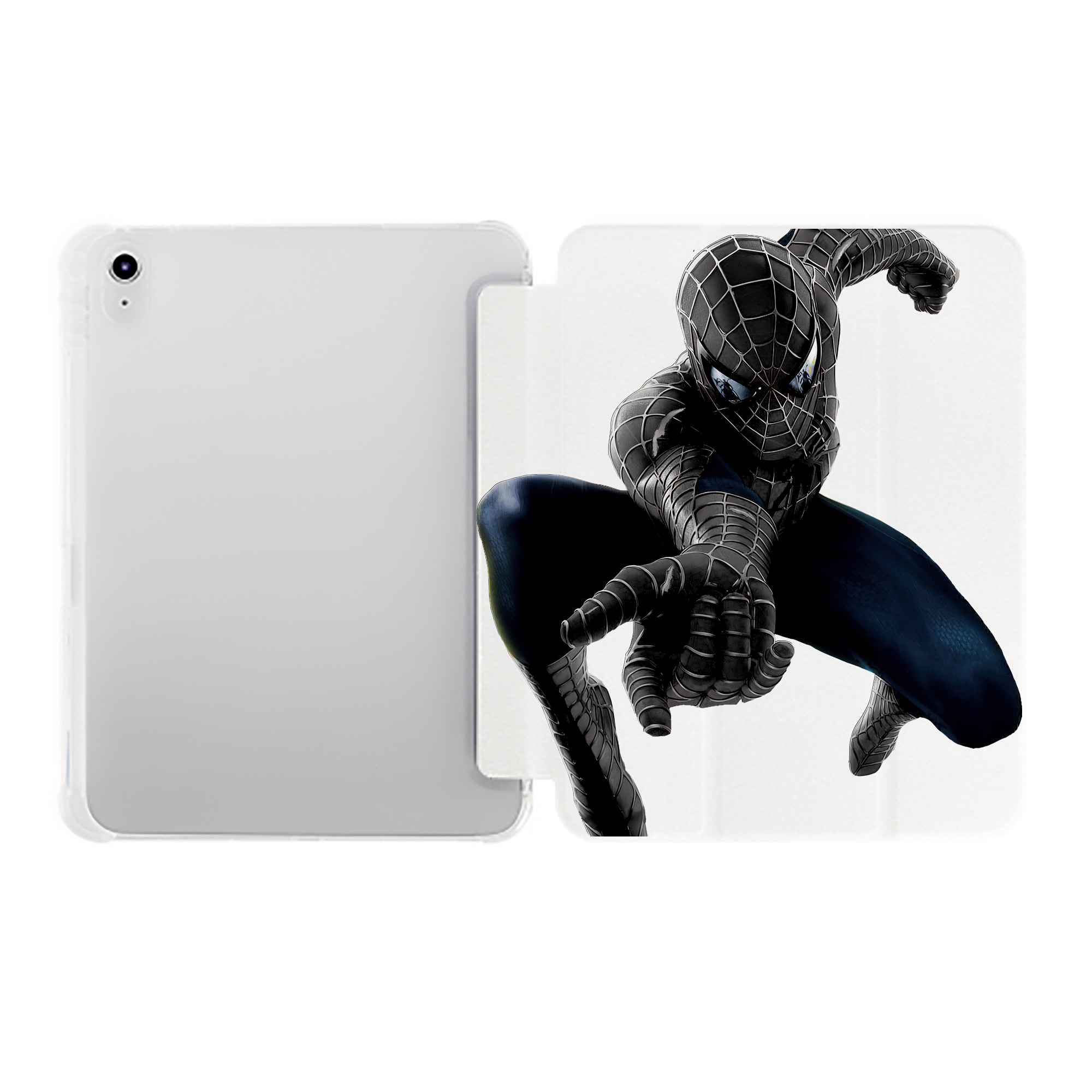 （画像用） Spider Man スパイダーマン IPad ケース ペン収納付き 三つ折りスタンド PUレザー×シリコン 対応機種9.5/10.5/10.9インチ